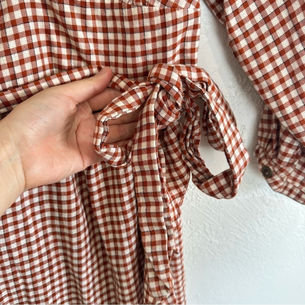 Free People Gingham Checkered Fargo Dress - Picture 4 of 8